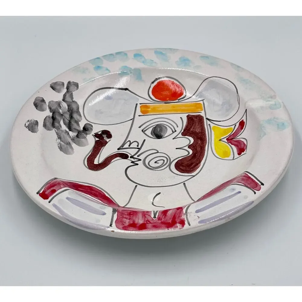 Pasta Bowl Plate by Italian Artist Giovanni DeSimone in the Manner of Picasso